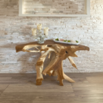 Unique Teak Root Console Table SINLCF002 - 47"L x 31"H x 16"W Natural